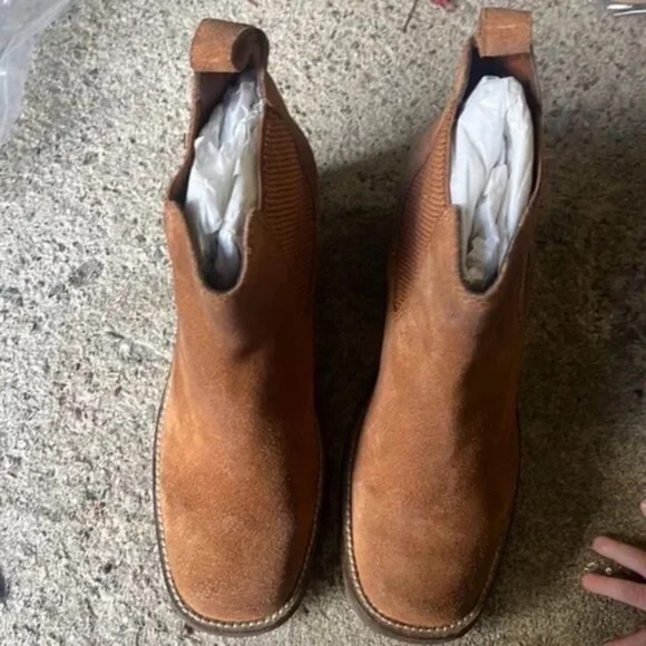 New Diba Sereta Suede Bootie Cognac Size 6 - Picture 3 of 4